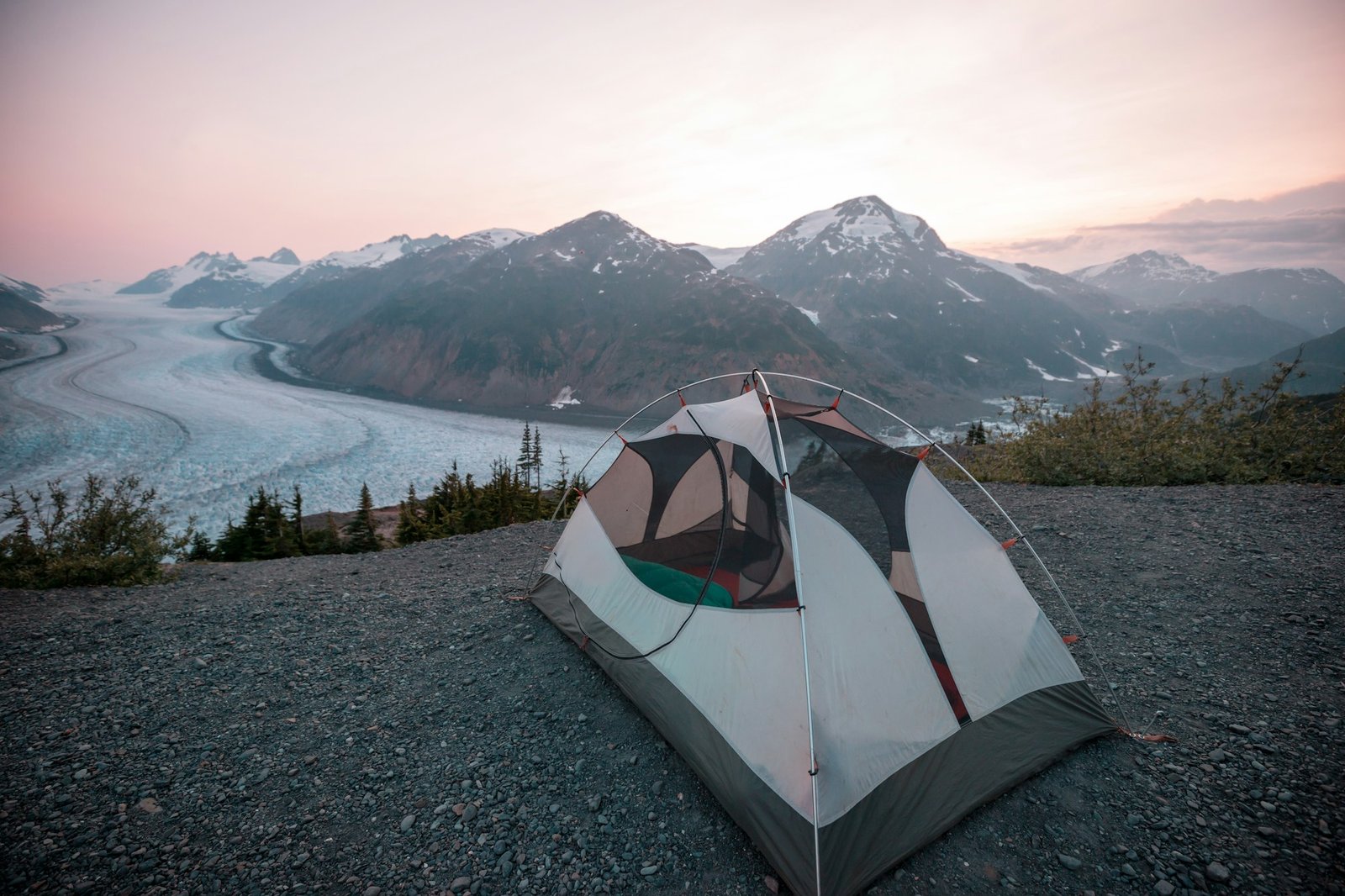 Tent in mountains